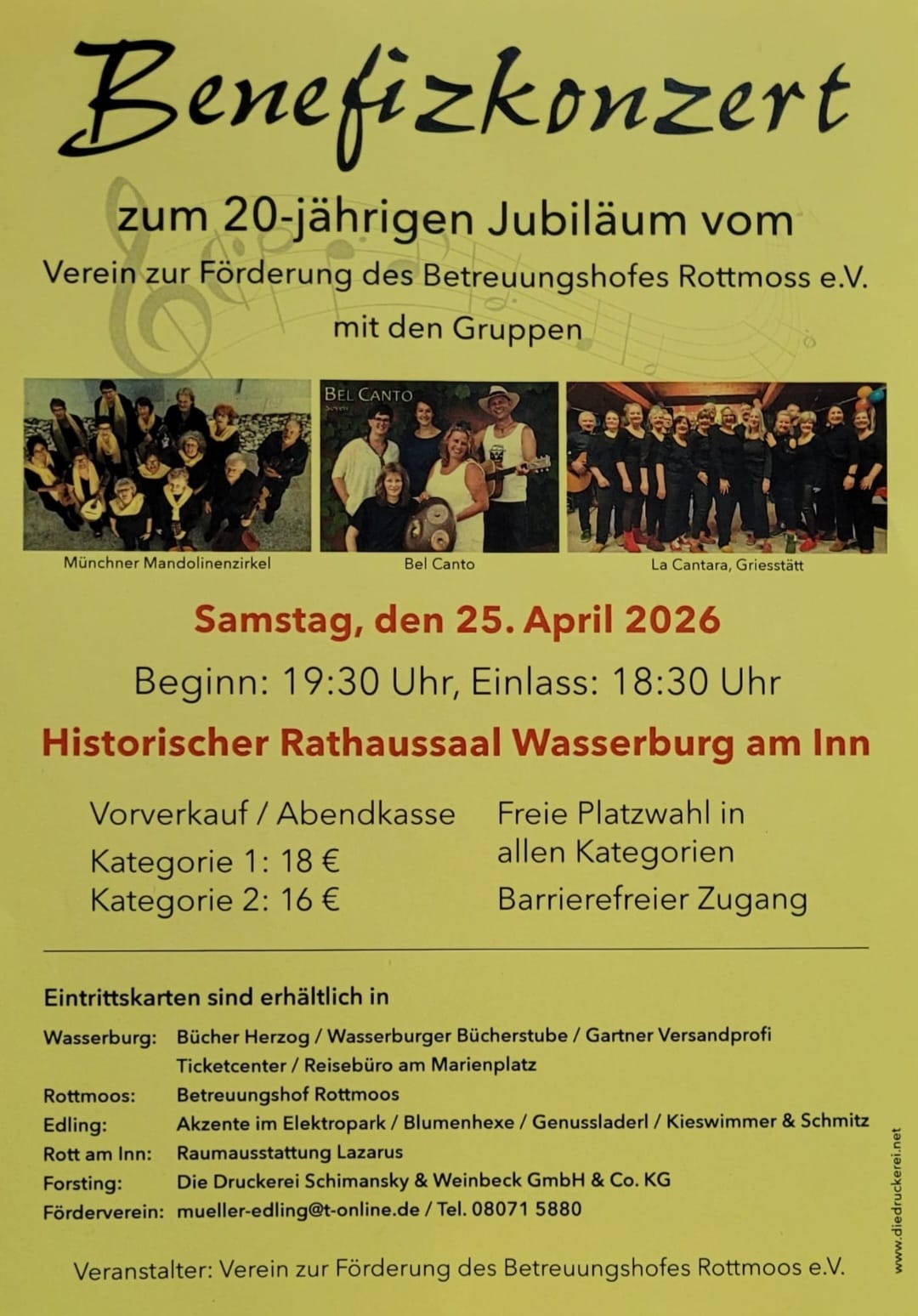 Konzertplakat Wasserburg